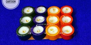 Multi Coloured Wax Pillar Matki