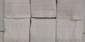 Dyeable Schiffli Chikan Palazzo Fabric