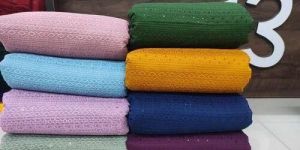 Chinon Silk Schiffli Embroidery Fabric for Mens Chikan Kurta