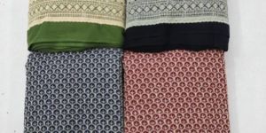 Rayon Chikan Embroidery Fabric