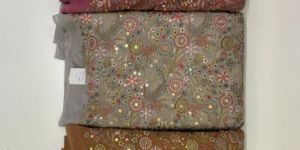 Poly Georgette Multicolor Fabric