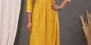 Ladies Embroidered Printed Cotton Kurti