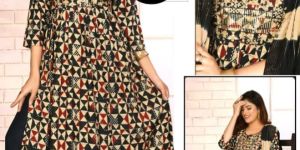 Rayon Foil Printed Naira Cut Suit
