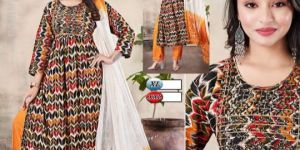 Rayon Printed Naira Cut Suit