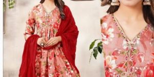 Red Floral Alia Cut Suit