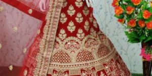 Velvet Bridal Lehenga Choli