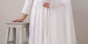 White Ladies Rayon Naira Cut Suit