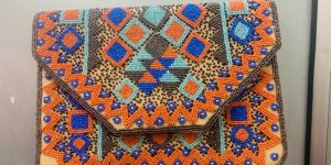 Embroidery Beaded Clutch