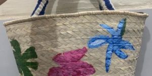 Hand Painted Raffia Bags