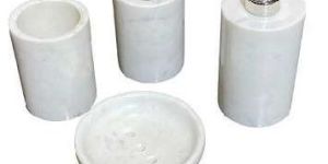 White Marble Bathroom Set