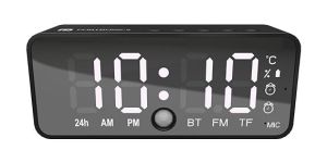 Portronics Pixel 4 Digital Smart Alarm Clock with 5W Speaker, In-Built Mic, 2 Alarm Setting, Motion