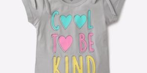 Girls Printed Round Neck T Shirt