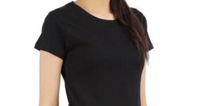 Ladies Plain Round Neck T Shirt
