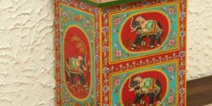 Hand Painted Wooden Bedside Table