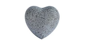 White Black Dot Heart Shaped Brass Cremation Urn