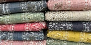 Tissue Silk Chikankari Suits with Mukesh Work