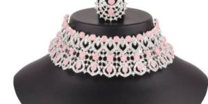 Designer American Diamond Necklace Set