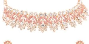 Party Wear American Diamond Necklace Set