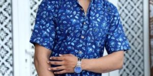 Mens Half Sleeve Kalamkari Cotton Shirt