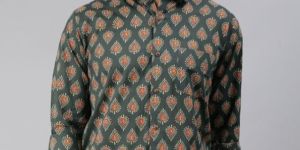 Mens Sanganeri Printed Shirt