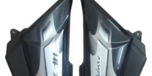 Hero HF DLX Black & Grey Bike Side Panel