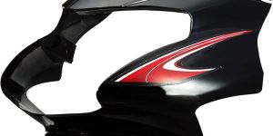 TVS Star Sport Black & Red Headlight Visor