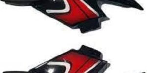 Honda Dream Yuga Black & Red Bike Side Panel