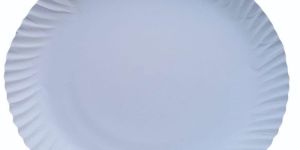 8 Inch Duplex White Wrinkle Paper Plate