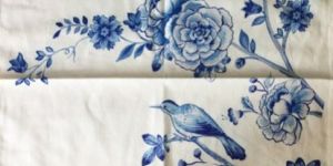 Blue Cotton Floral Printed Table Placemat