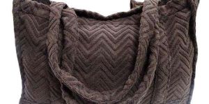 Brown Cotton Tote Bag