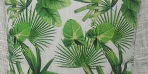 Green Leaf Printed Cushion Cover