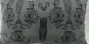 Grey and Black Faux Silk Pillow Cover