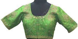 Light Green Raw Silk Blouse