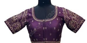 Purple Raw Silk Blouse