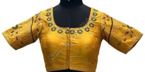 Yellow Raw Silk Blouse