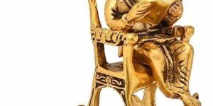 Chair Ganesha Brass Statue