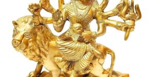 mhd00045 Maa Durga Brass Statue