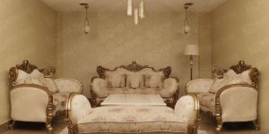 Vintage Carving Sofa 3 Seater + 2 Seater + 2 Seater