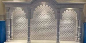 Outdoor Round Makrana Marbles Temple