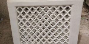 White Square Marble Jali