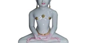 White Stone Jain Mahavir Statue