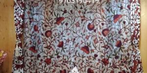 Chinar Design Curtains with Organza