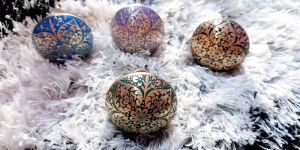 Brass Eached Colour Knob