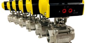 Pneumatic Actuator Three Piece Screwed End Ball Valve