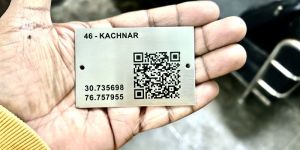 Plant Tags with QR Code on Stainless Steel