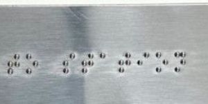 Stainless Steel Braille Handrail Signs
