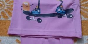 Graphic Print Sleveless T-Shirt Set