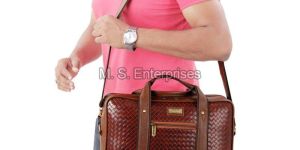 FLLB10CHTYRUST Hard Craft PU Leather Office Messenger Bag