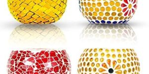 Multicolor Votive Glass Candle