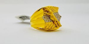 Mens Fancy Handmade Gold Ring
